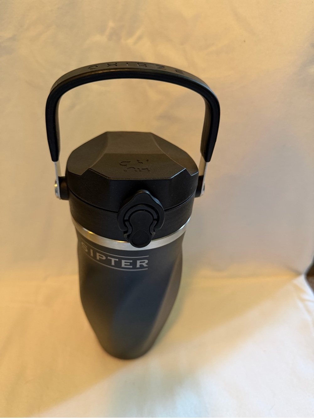 Sipter Matte Black Insulated Blender Bottle with Flip Cap